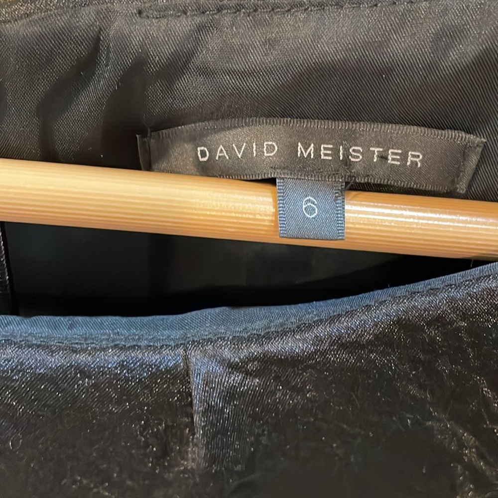 DAVID MEISTER COCKTAIL BLACK TIE DRESS SIZE 6 - Picture 10 of 12